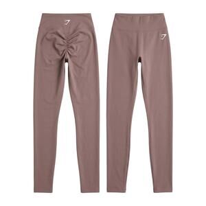 GYMSHARK Adapt Camo Seamless Scrunch Butt High Waisted Leggings Rose Brown S